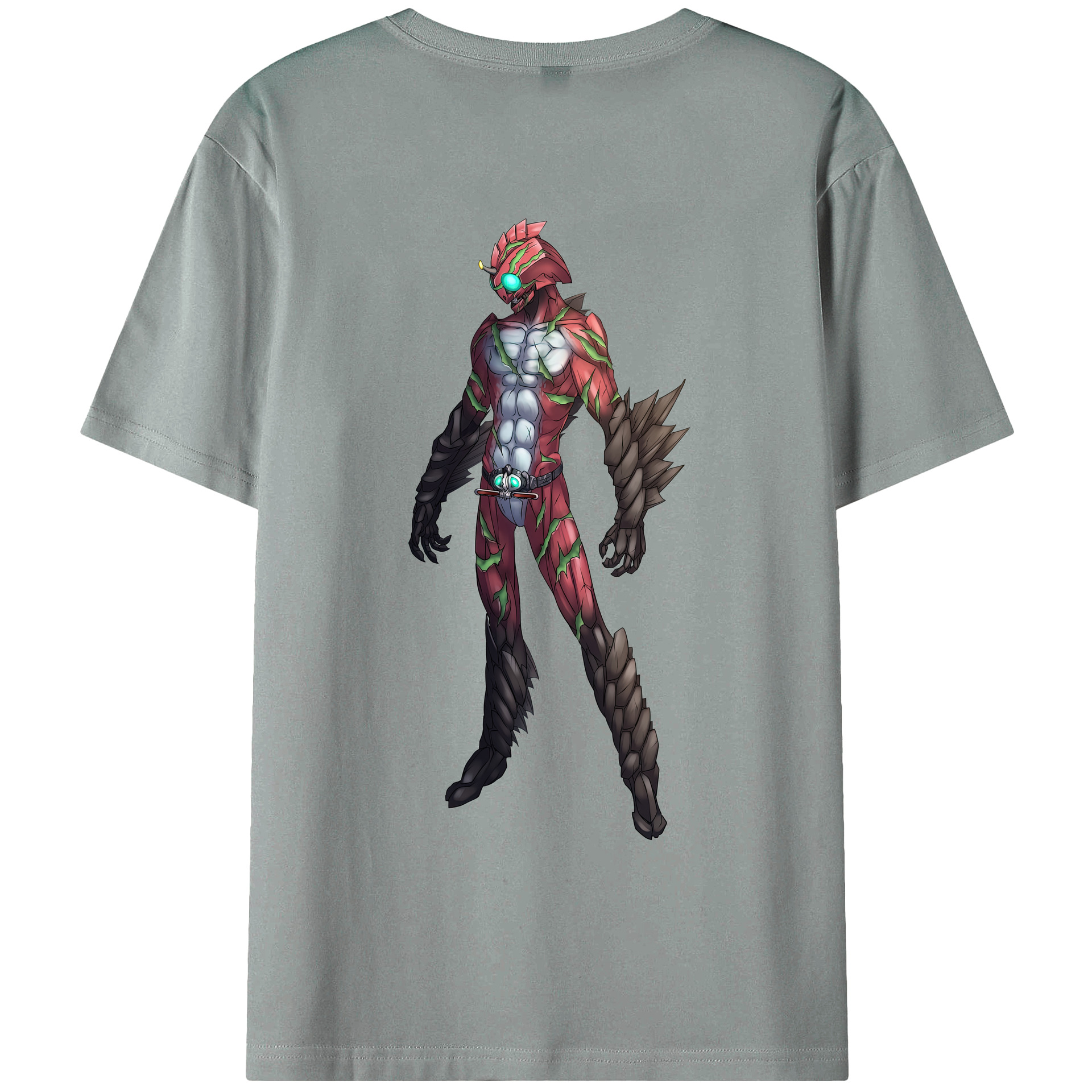 （画像用） ウルトラマン Ultraman 綿100％ メンズ半袖Tシャツ（バックプリント） 通気性